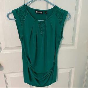 New York and Company XSMALL Teal Sleeveless Top